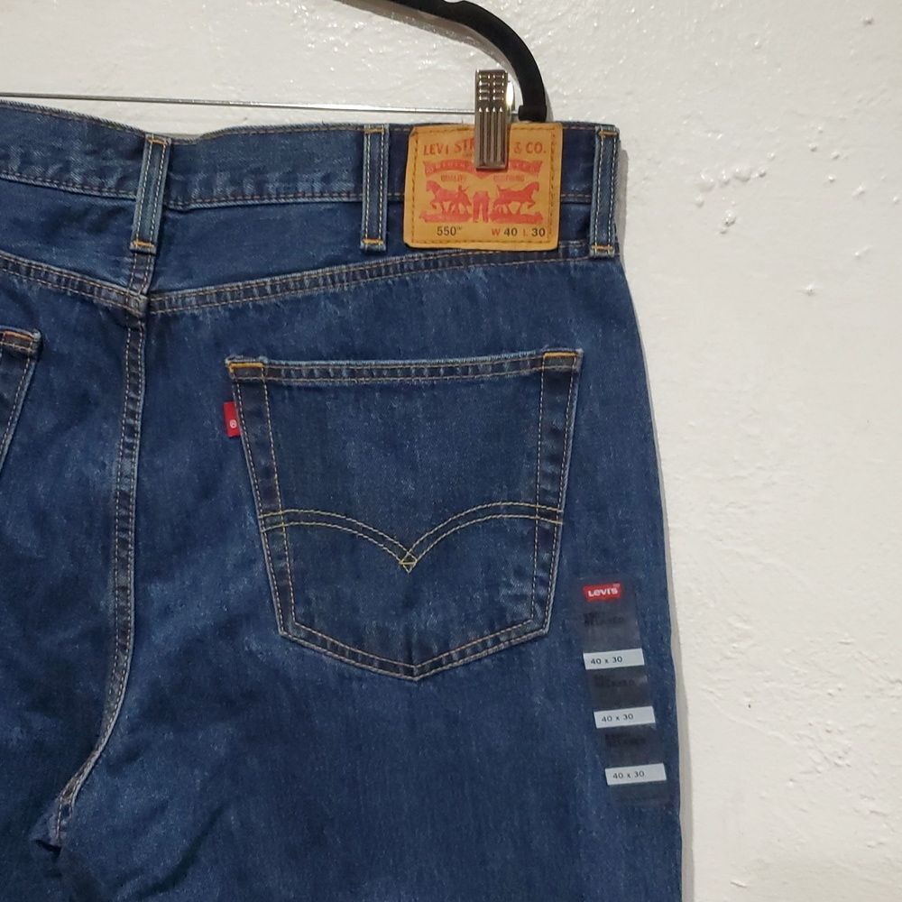 Levi's 550 Relaxed Straight Jeans Classic Fit Size 40x30 - Picture 9 of 13